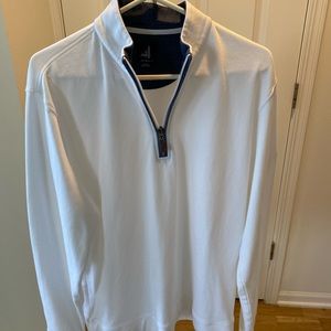 Johnnie-O Qtr Zip White size L